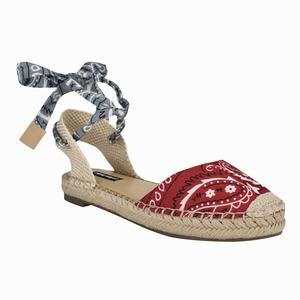 Nine West Mage Ankle Wrap Flat Sandals - Red - Ireland (AF6358790)